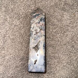 Red pastel moss agate tower